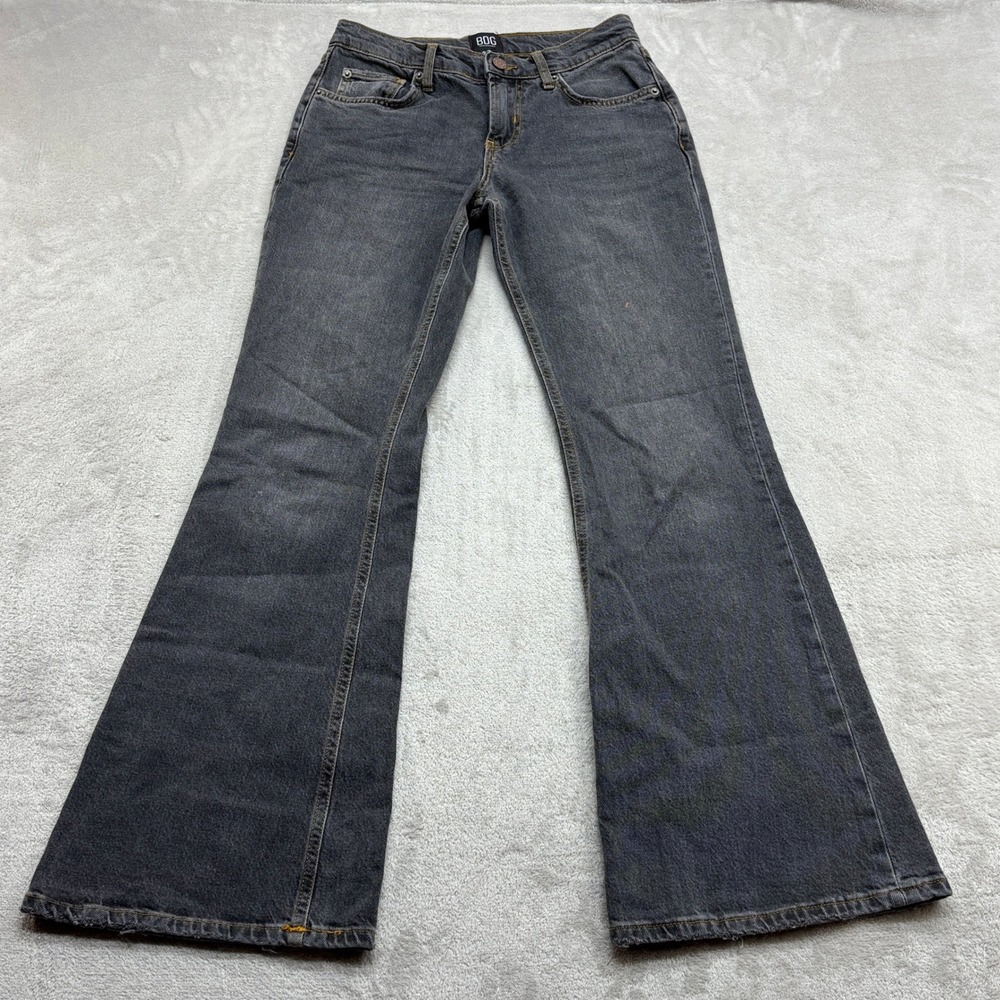 BDG Flare Jean Women 28 Gray Urban Outfitters Faded Denim Stretch Retro Boho Y2K
